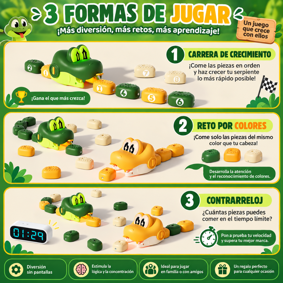 Serpiente interactiva a control remoto que come y crece