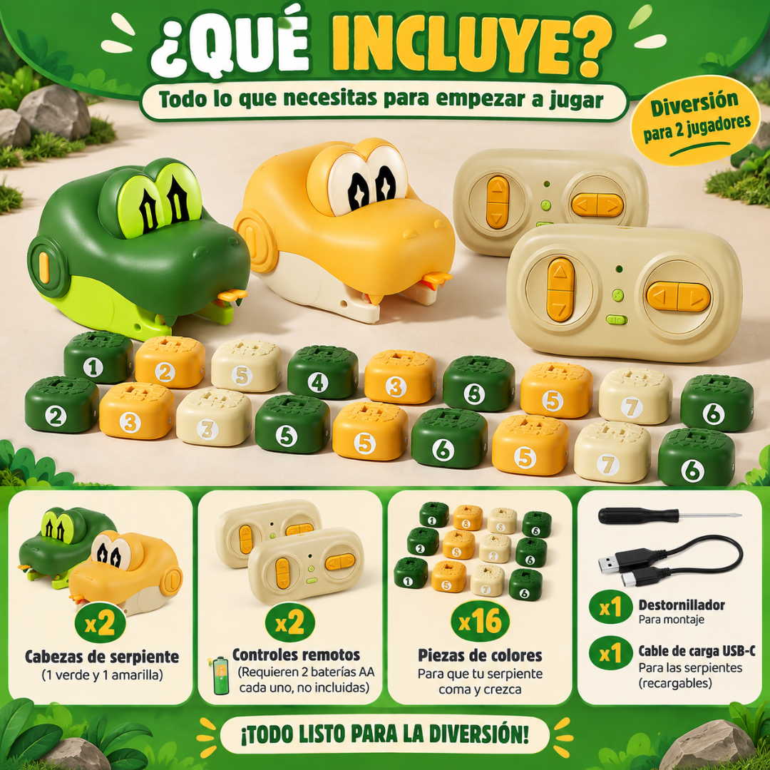 Serpiente interactiva a control remoto que come y crece