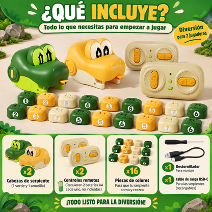 Serpiente interactiva a control remoto que come y crece