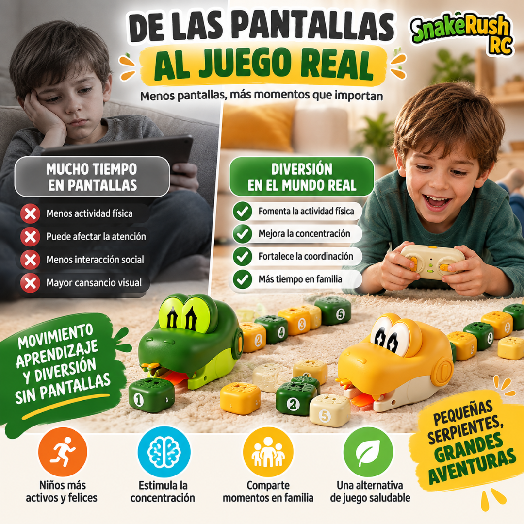 Serpiente interactiva a control remoto que come y crece
