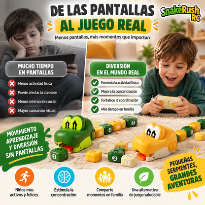 Serpiente interactiva a control remoto que come y crece